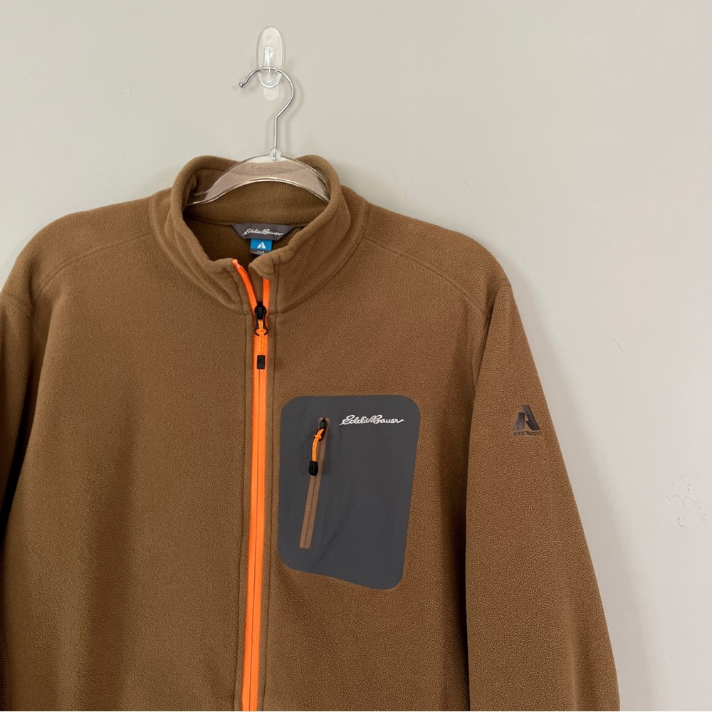 Eddie Bauer First Ascent Polartec Full Zip Fleece Jacket L Gorpcore Brown Orange - Picture 5 of 10
